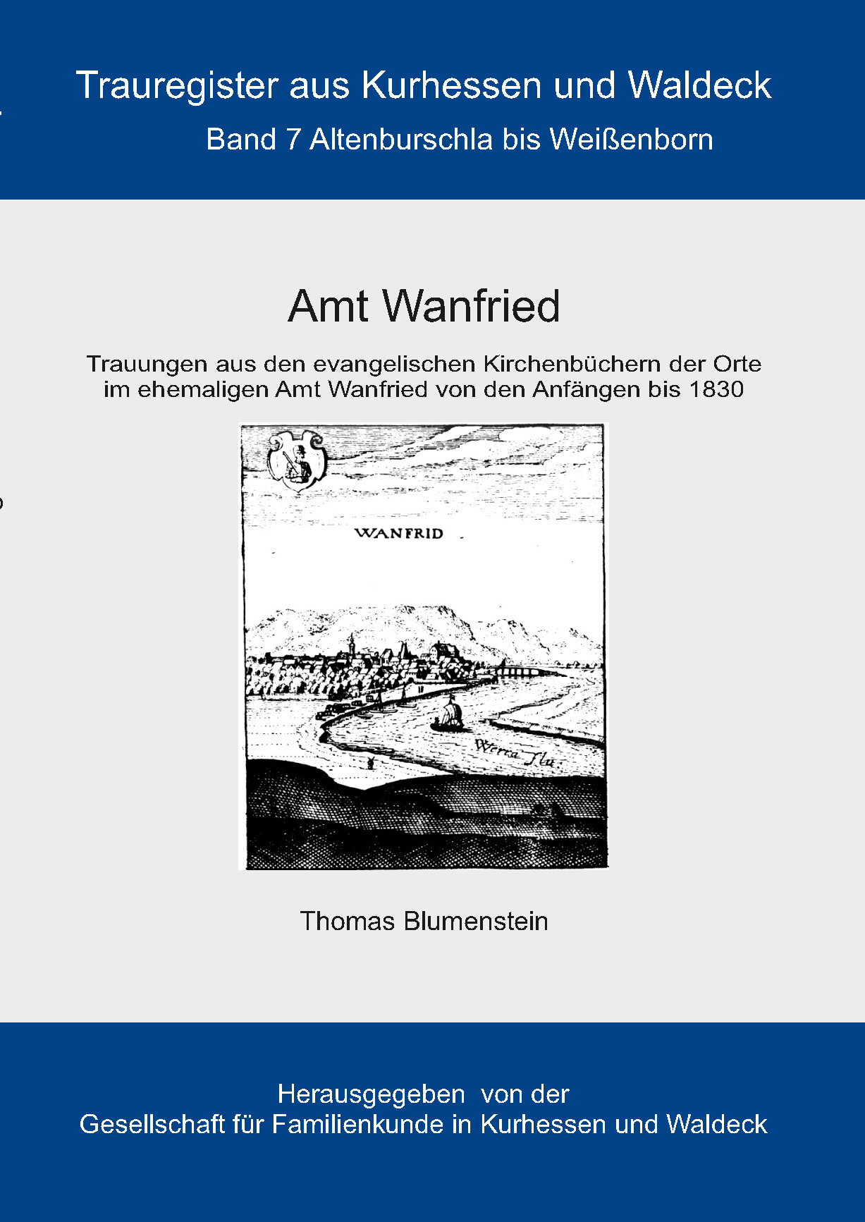 Trauregister aus Kurhessen und Waldeck, Band 7 Amt Wanfried