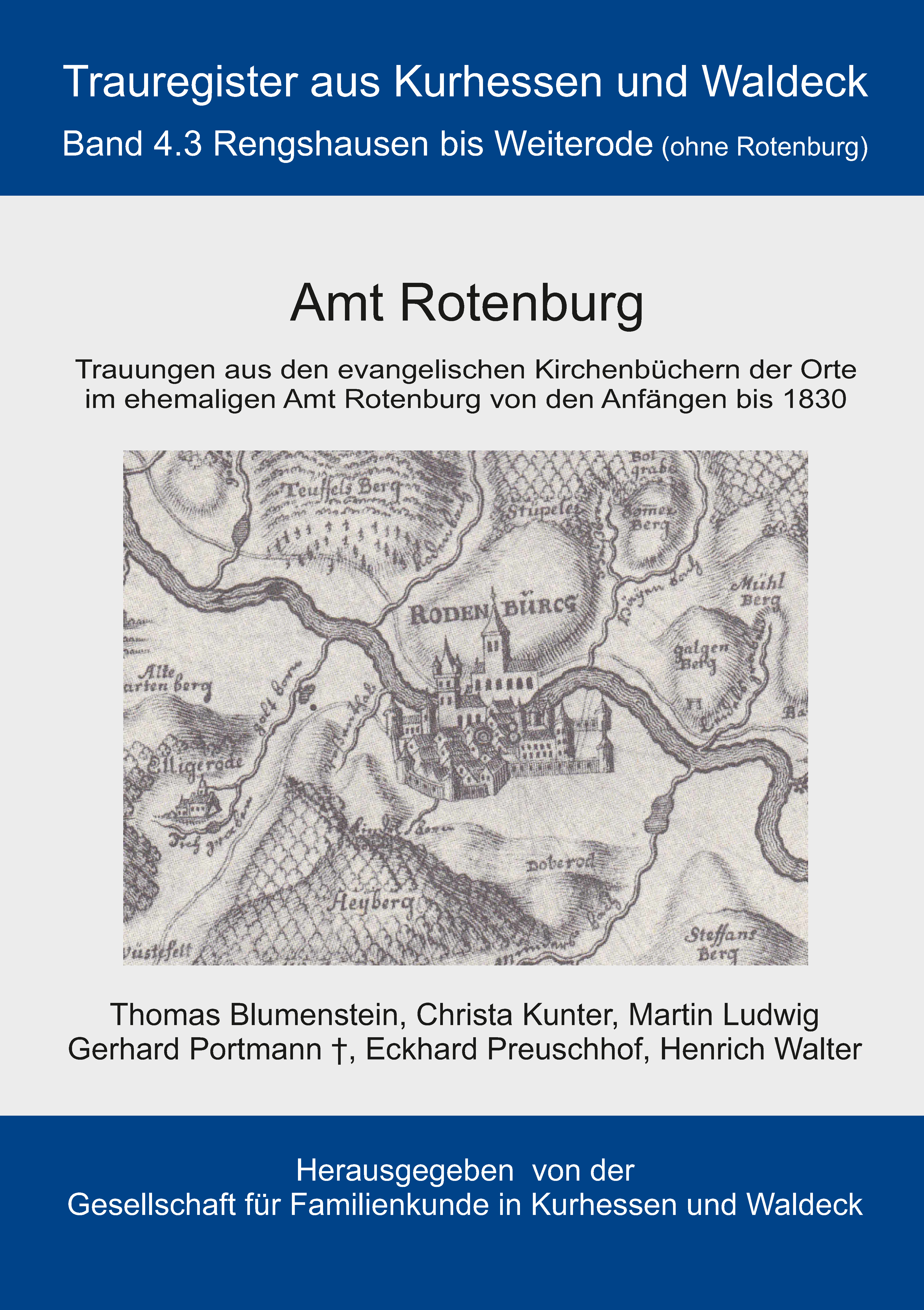 Trauregister aus Kurhessen und Waldeck, Band 4.3 Amt Rotenburg